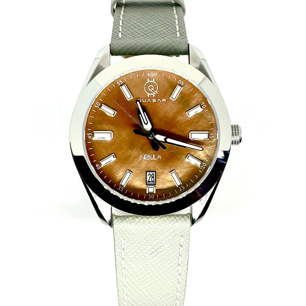NEBULA Automatic Gold Mother of Pearl – Quasar Watches